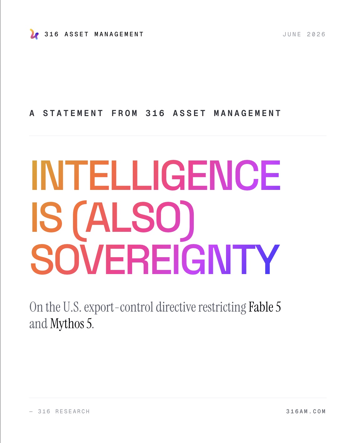 Intelligence Is (Also) Sovereignty